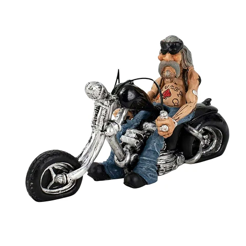 Estatuilla de Motoquero "Old Biker"