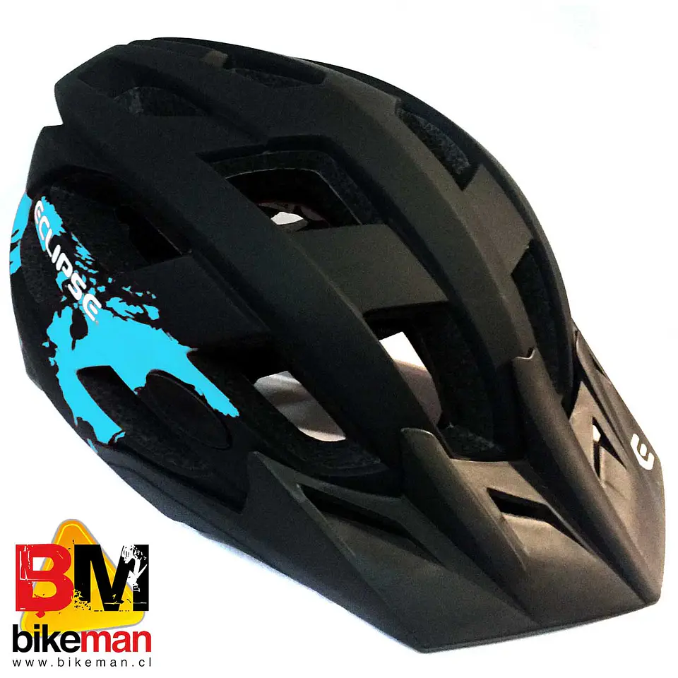 Casco Eclipse Enduro Negro Celeste 1