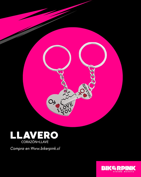 LLAVERO CORAZON CON LLAVE