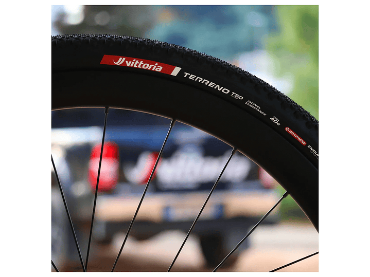 NEUMÁTICO VITTORIA TERRENO T50 MIXED 40-622 GRAVEL ENDURANCE BROWN-BLK-BLK G2.0 700X40C TLR GRAPHEN 3