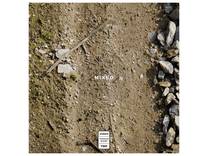 NEUMÁTICO VITTORIA TERRENO T50 MIXED 40-622 GRAVEL ENDURANCE BROWN-BLK-BLK G2.0 700X40C TLR GRAPHEN 5