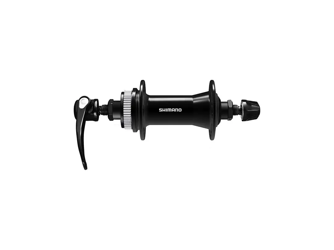 MAZA DELANTERA SHIMANO FRONT HUB, HB-QC400, CENTER LOCK DISC 32H, QR:133MM(BLACK), OLD:100MM 1