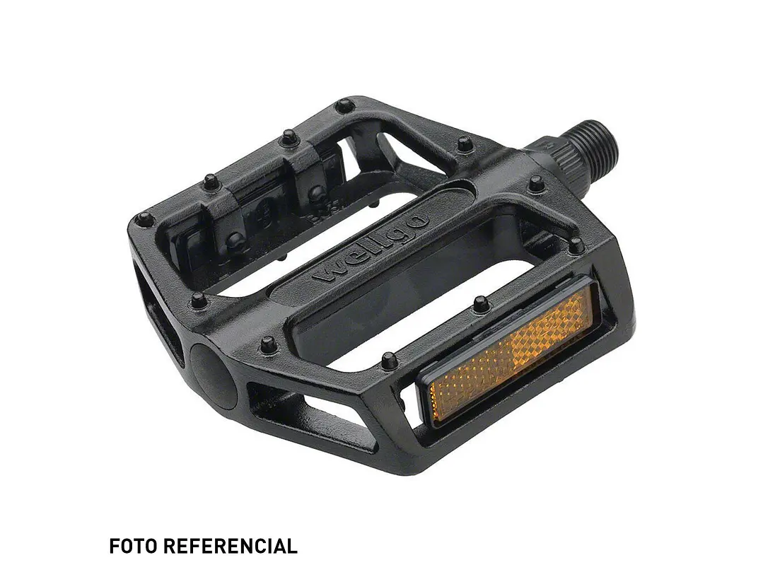 PEDAL NW-30NF CR MOLY EJE 9/16 NYLON BODY BLACK, BS REFLECTOR, BALL BEARING 1