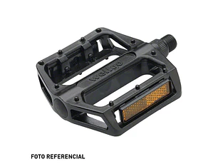 PEDAL NW-30NF CR MOLY EJE 9/16 NYLON BODY BLACK, BS REFLECTOR, BALL BEARING