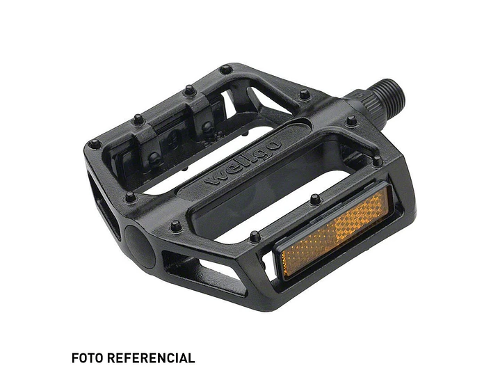PEDAL NW-30NF CR MOLY EJE 9/16 NYLON BODY BLACK, BS REFLECTOR, BALL BEARING 1