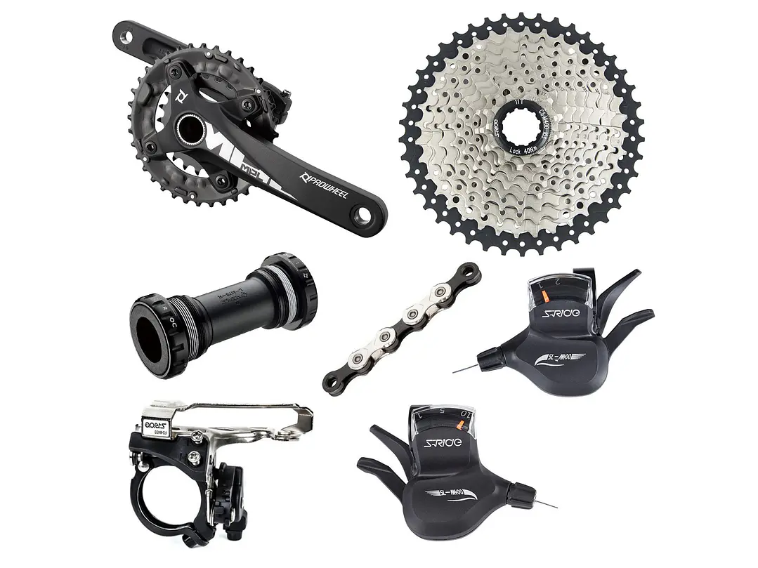 TRANSMISION SET S-RIDE 2X10V (11-42T) PIÑON/CAMBIO/MANILLAS/CAMBIADOR/CADENA/VOLANTE 1