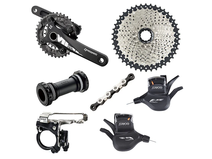 TRANSMISION SET S-RIDE 2X10V (11-42T) PIÑON/CAMBIO/MANILLAS/CAMBIADOR/CADENA/VOLANTE 1
