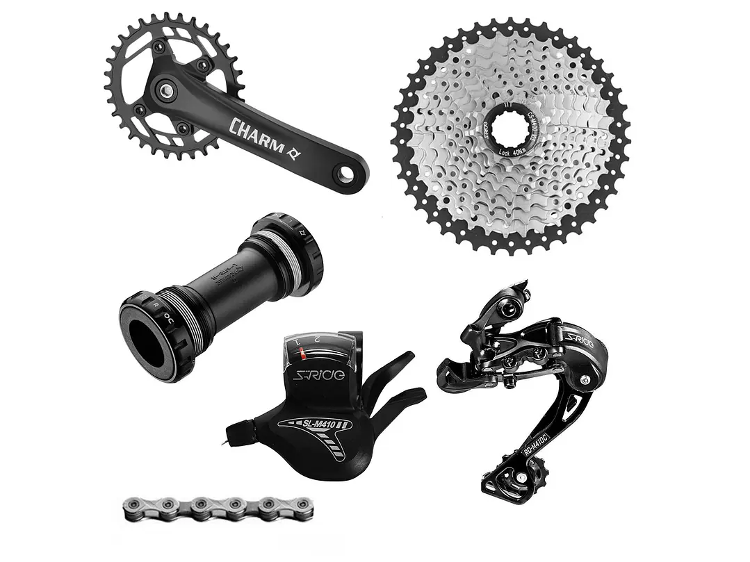 TRANSMISION SET S-RIDE 1X10V (11-46T) PIÑON/CAMBIO/MANILLAS/CADENA/VOLANTE 1