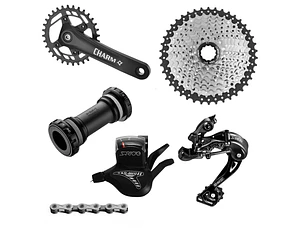 TRANSMISION SET S-RIDE 1X10V (11-46T) PIÑON/CAMBIO/MANILLAS/CADENA/VOLANTE
