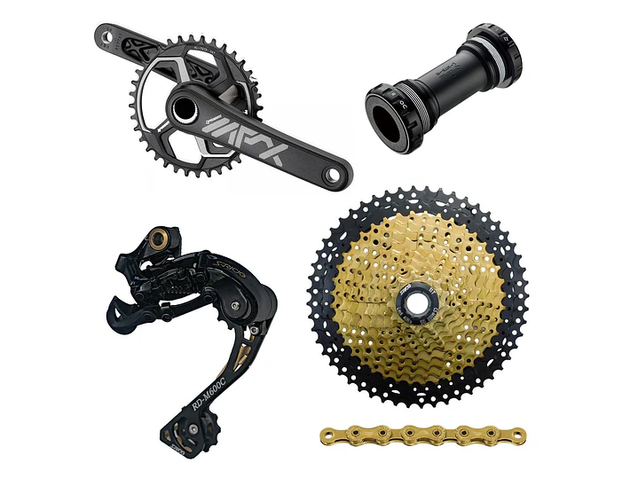 TRANSMISION SET S-RIDE 1X12V (11-52T) PIÑON/CAMBIO/MANILLAS/CADENA/VOLANTE 1