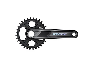 VOLANTE SHIMANO , FC-M6120-1, DEORE,12-SPEED, 2-PCS FC, 170MM, 32T W/O CG, W/O BB PARTS