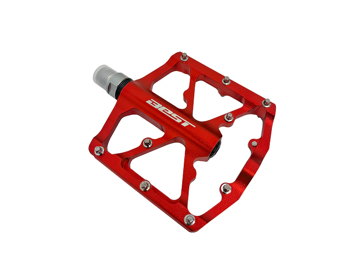 PEDAL BEST ALUMINIO 9/16 KP-315 ROJO CON PINK 1