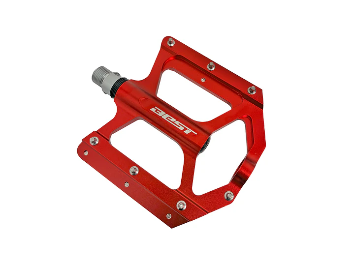 PEDAL BEST ALUMINIO 9/16 KP-X20 ROJO CON PINK 1