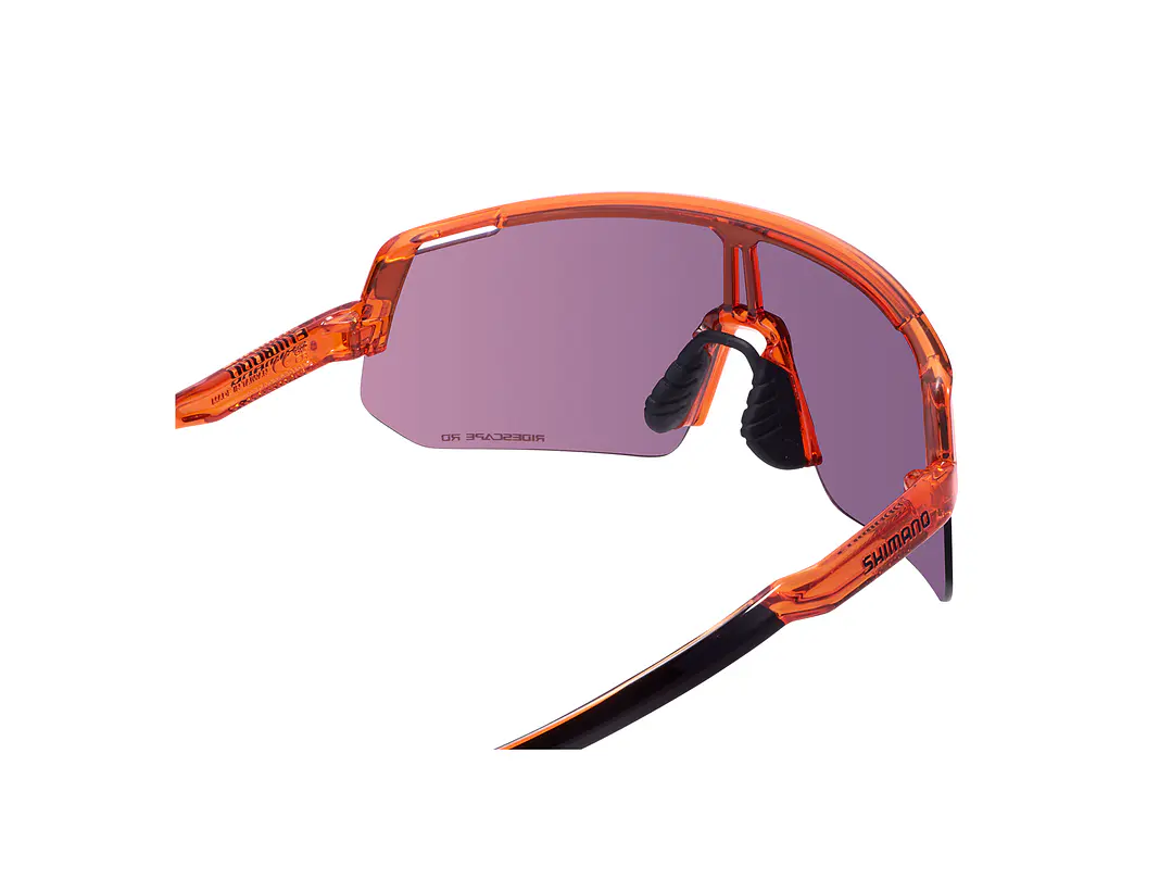 LENTE SHIMANO MODELO CE-TCNL2-RD TECHNIUM L RIDESCAPE ROAD ORANGE SAPPHIRE SPARE:CLEAR; IND.PACK 3