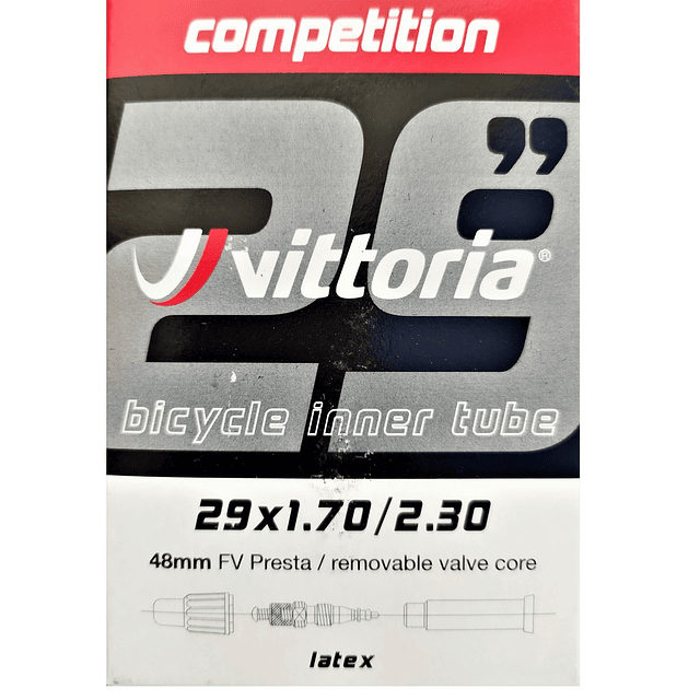 Câmara MTB Vittoria Competition Latex 29x1.70/2.3 Presta RVC 48mm