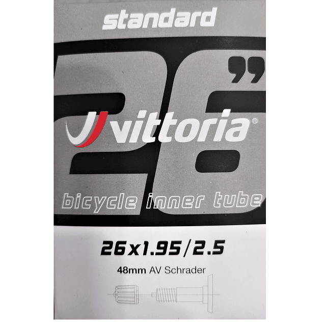 Câmara MTB Vittoria Standard 26x1.95/2.50 AV Schrader 48mm