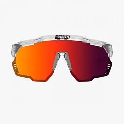 Óculos Scicon Aeroshade XL branco brilhante com lente espelhada SCN-PP vermelho