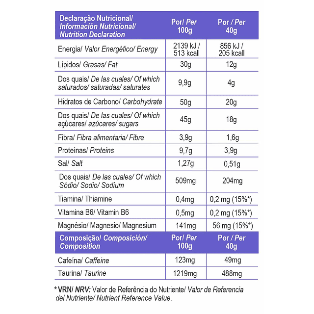 Gold Nutrition Energy Salt Bar Chocolate-Avelã