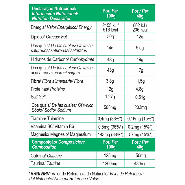 Gold Nutrition Energy Salt Bar Chocolate-Avelã