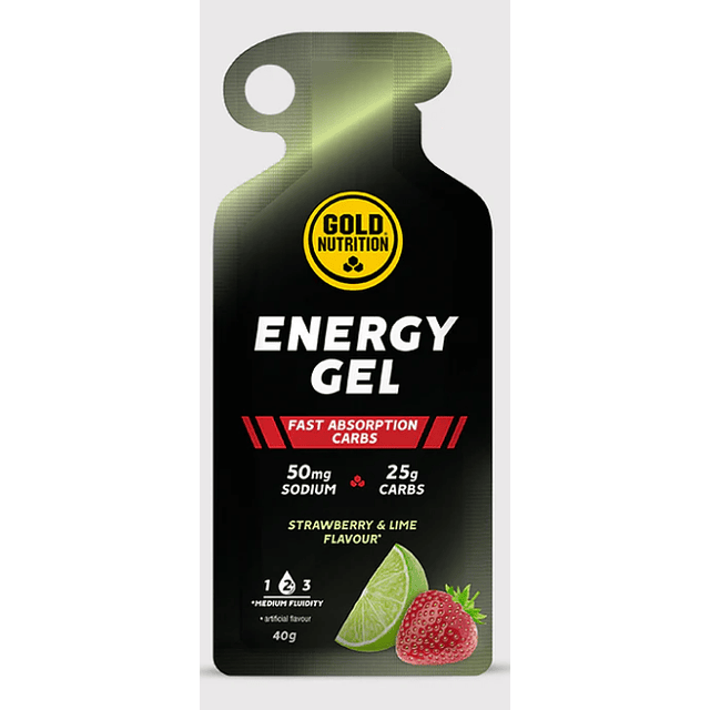 Gold Nutrition Energy Gel  Morango e Lima