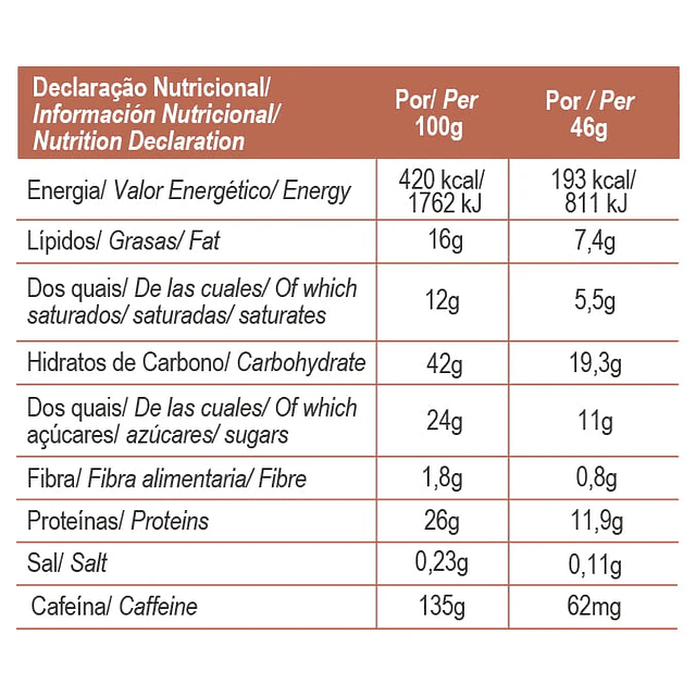 Gold Nutrition Pre-Workout Bar