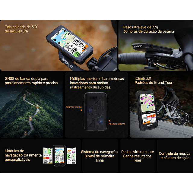 CICLOCOMPUTADOR GPS IGPSPORT BIINAVI AIR