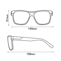 ÓCULOS SHIMANO SQUARE 2 PRETO 