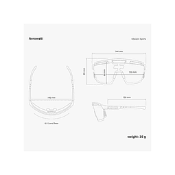 SCICON AEROWATT ÓCULOS DE SOL BRANCOS BRILHANTES (LENTE VERMELHA MULTIESPELHO)