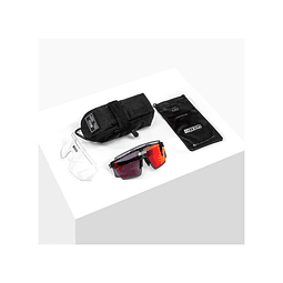 SCICON AEROWATT ÓCULOS DE SOL BRANCOS BRILHANTES (LENTE VERMELHA MULTIESPELHO)