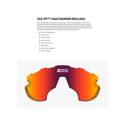 SCICON AEROWATT ÓCULOS DE SOL BRANCOS BRILHANTES (LENTE VERMELHA MULTIESPELHO)