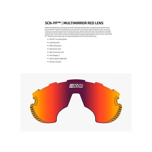 SCICON AEROWATT ÓCULOS DE SOL BRANCOS BRILHANTES (LENTE VERMELHA MULTIESPELHO)