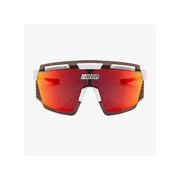 SCICON AEROWATT ÓCULOS DE SOL BRANCOS BRILHANTES (LENTE VERMELHA MULTIESPELHO)