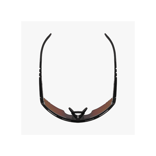 SCICON AEROWING LAMON ÓCULOS DE SOL PRETOS BRILHANTES (LENTE VERMELHA MULTIESPELHO)