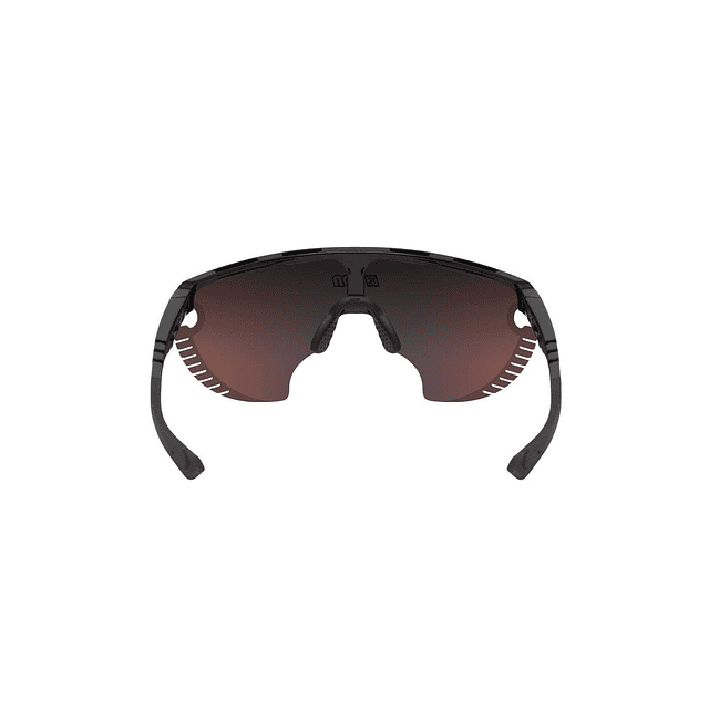 SCICON AEROWING LAMON ÓCULOS DE SOL PRETOS BRILHANTES (LENTE VERMELHA MULTIESPELHO)