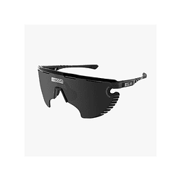 SCICON AEROWING LAMON ÓCULOS DE SOL PRETOS BRILHANTES (LENTE PRATEADA MULTIESPELHO)