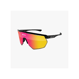 SCICON AEROWING ÓCULOS DE SOL PRETOS BRILHANTES (LENTE VERMELHA MULTIESPELHO)