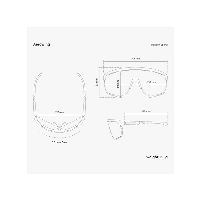 SCICON AEROWING ÓCULOS DE SOL PRETOS BRILHANTES (LENTE VERMELHA MULTIESPELHO)