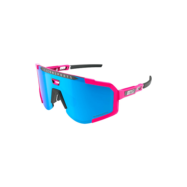 SCICON AEROSCOPE FLUO PINK SUNGLASSES (LENTE AZUL MULTIESPELHO)