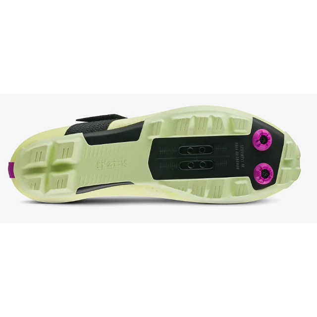 Sapato Gravel Fizik Vento Ferox Carbon - LIME-PURPLE
