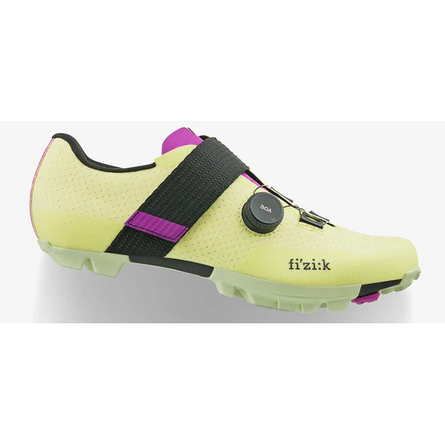 Sapato Gravel Fizik Vento Ferox Carbon - LIME-PURPLE
