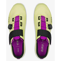 Sapato Gravel Fizik Vento Ferox Carbon - LIME-PURPLE