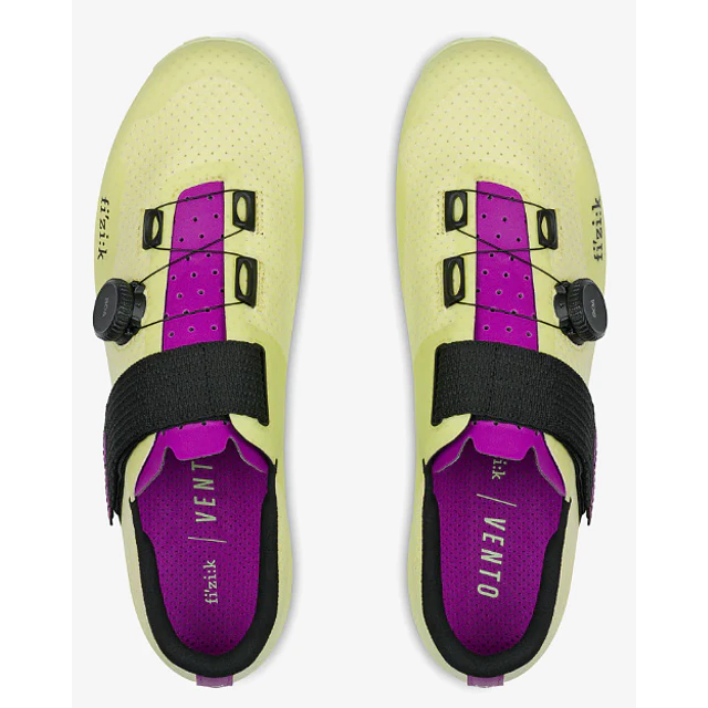 Sapato Gravel Fizik Vento Ferox Carbon - LIME-PURPLE