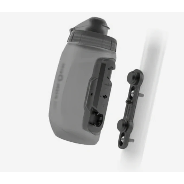 BIDON FIDLOCK TWIST 450 (INCLUI TWIST BIKE BASE) CINZA TRANSPARENTE 