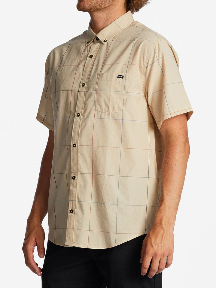 Camisa All Day Play Short Sleeve Shirt Beige Billabong 1