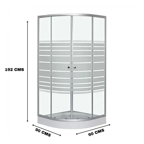 Cabina ducha Shower Curvo 90 x 90 x 192 cm Satinado