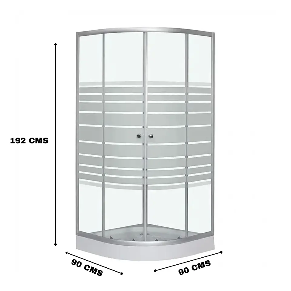 Cabina ducha Shower Curvo 90 x 90 x 192 cm Satinado 2