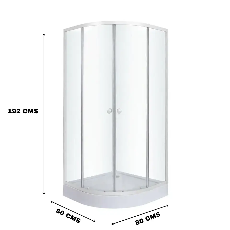 Cabina ducha Shower Curvo 80 x 80 x 192 cm Blanco 2