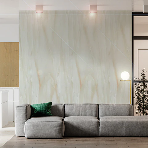 Plancha PVC estilo mármol, Beige Clear para pared 122 x 244cm