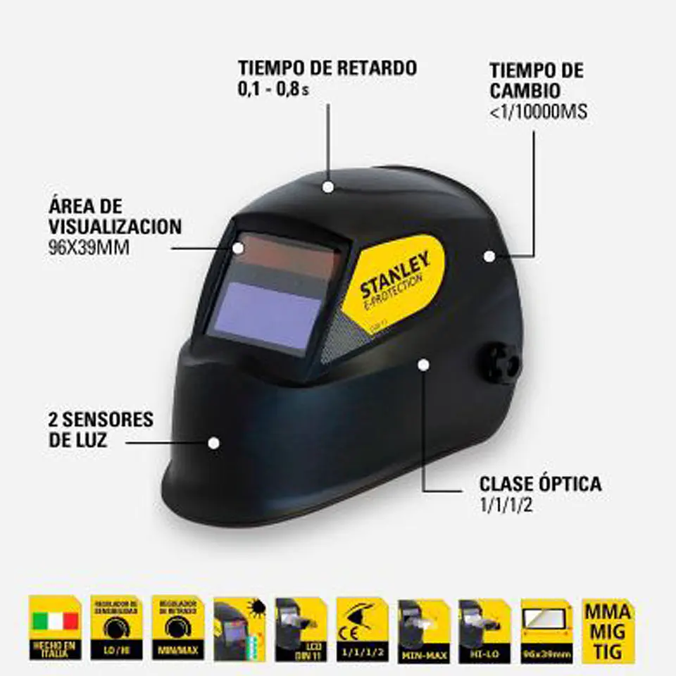 Máscara de Soldar Fotosensible STANLEY 90371STA 3
