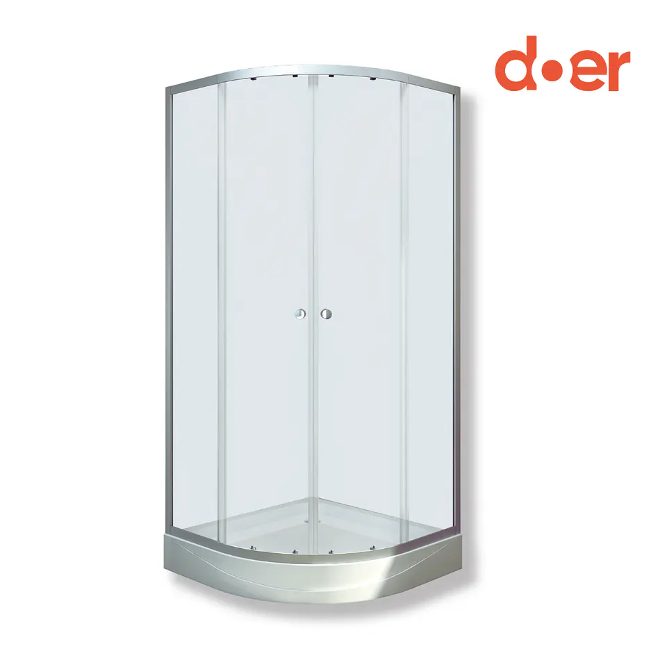 Shower Curvo 80x80x200cm Satin 1